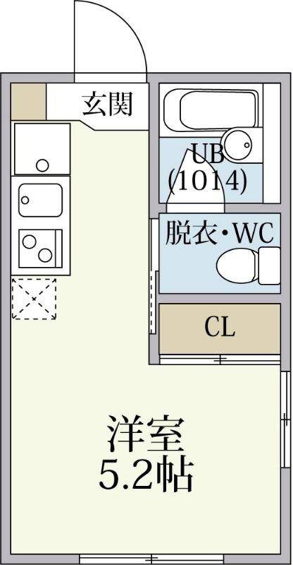 モアナコート北綾瀬(ワンルーム/1階)の間取り写真
