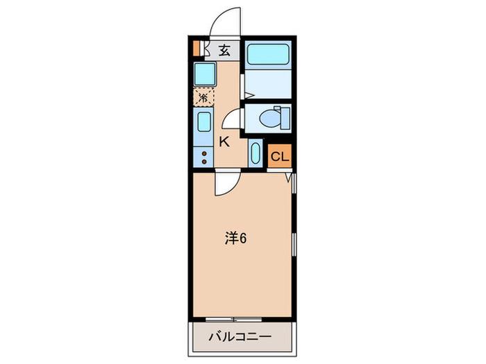 アイルイン川崎大師(1K/1階)の間取り写真