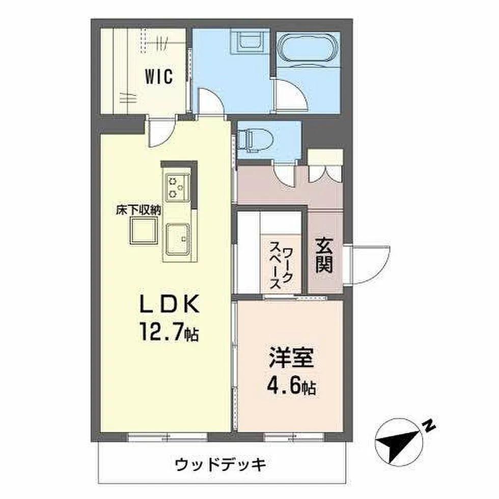 シャーメゾ ンリジエール サウス(1LDK/1階)の間取り写真