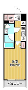 SHOKEN RESIDENCE川崎生田(1K/1階)の間取り写真
