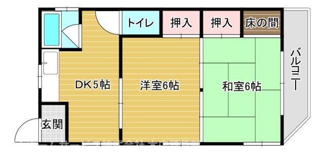 小西マンション(2DK/2階)の間取り写真