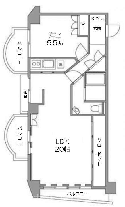 セントラル第二青山(1LDK/3階)の間取り写真