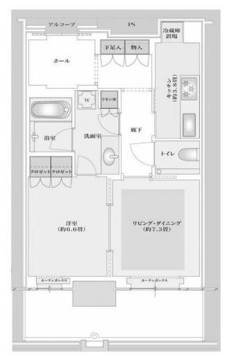 グラングリーン大坂 THEノース RESIDENCE(1LDK/8階)の間取り写真