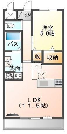 フェアリーガーデン(1LDK/2階)の間取り写真
