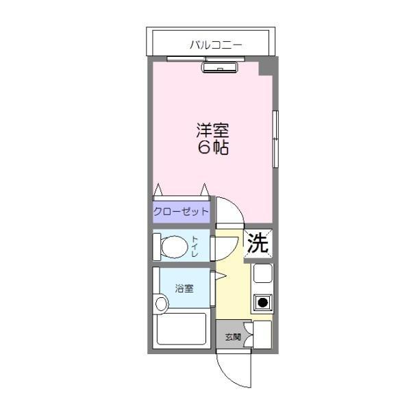 クレスト羽田(1K/2階)の間取り写真