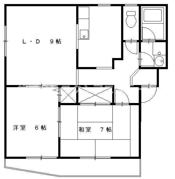グレースコート3番館(2LDK/3階)の間取り写真