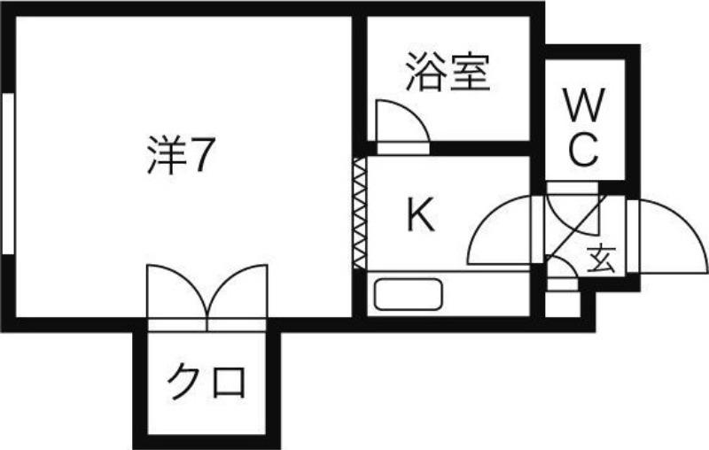 オードシエル(ワンルーム/2階)の間取り写真
