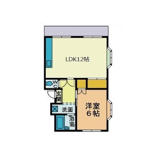 サンユーハイツ(1LDK/1階)の間取り写真