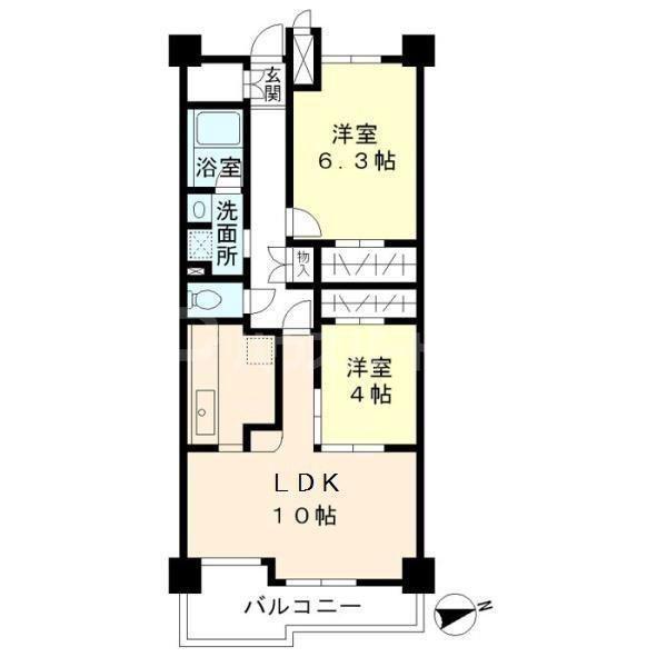 グリーンヒルズ目白(2LDK/5階)の間取り写真