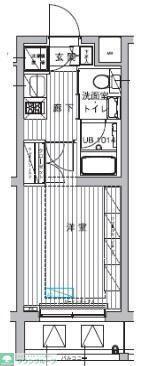 ブライズ上池台(1K/2階)の間取り写真