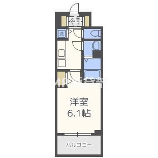 アドバンス大阪城北ルミウス(1K/4階)の間取り写真