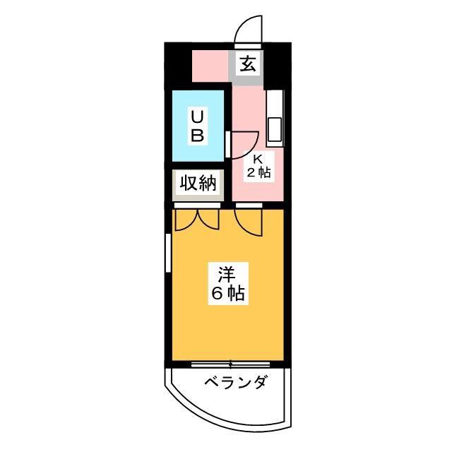 リバティーベルズ71(1K/3階)の間取り写真