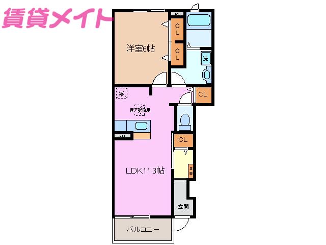 フォーシーズンズ(1LDK/1階)の間取り写真