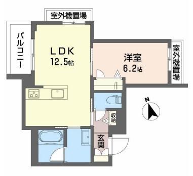 シャーメゾン グレース 忍町(1LDK/4階)の間取り写真
