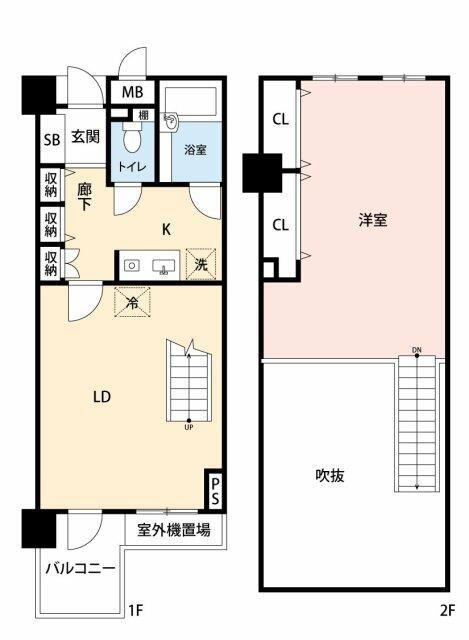 レジディア六本木檜町公園(1LDK/4階)の間取り写真