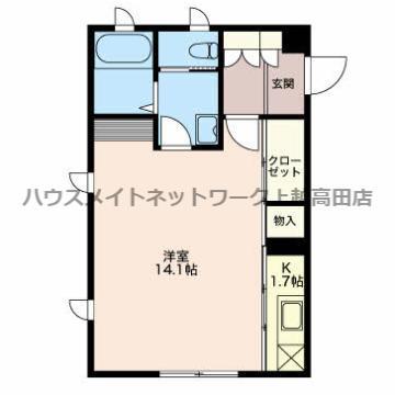 セトルK(ワンルーム/1階)の間取り写真