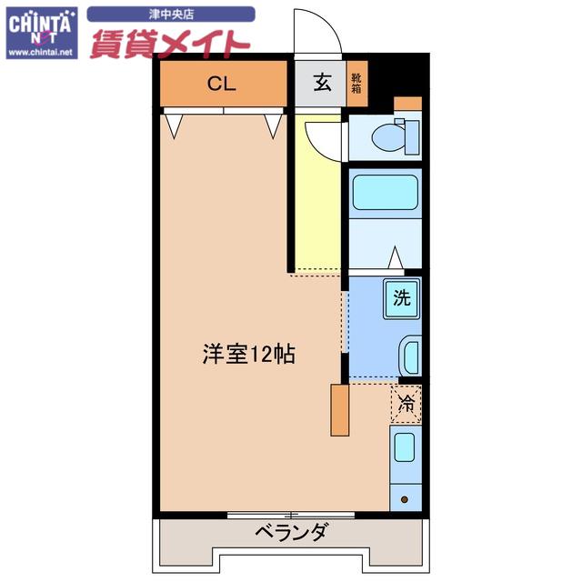 SHALOM SQUARE(ワンルーム/3階)の間取り写真