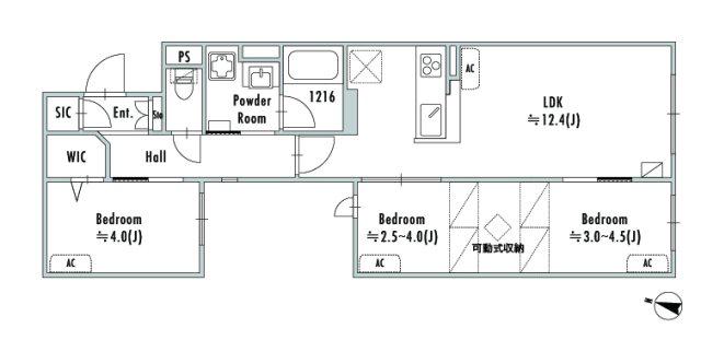 GRAN PASEO鷺ノ宮(3LDK/3階)の間取り写真