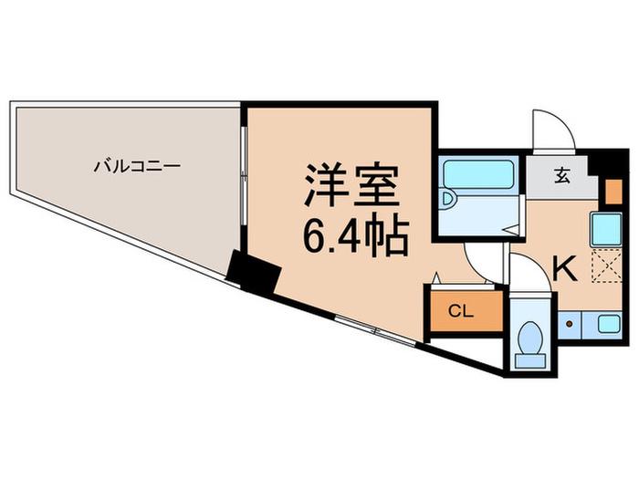ドミール初台(1K/5階)の間取り写真