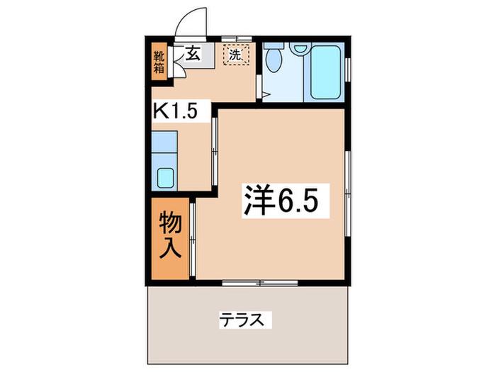 メゾンマドカ(1K/1階)の間取り写真