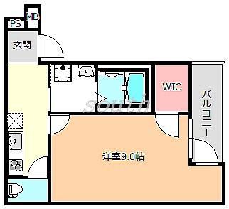 フジパレス住吉沢之町II番館(1K/2階)の間取り写真