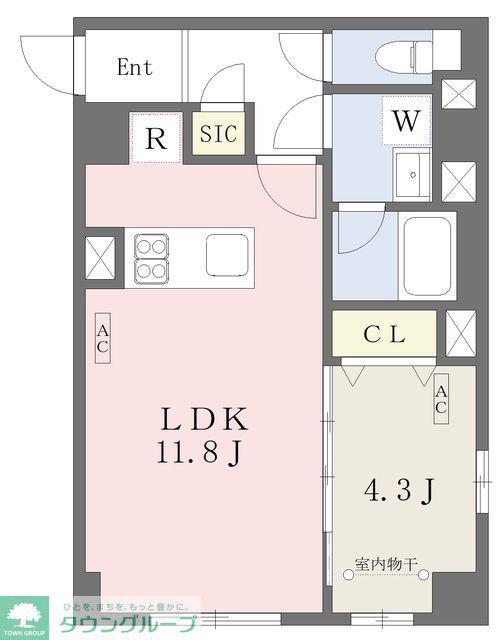 グランジット本郷壱岐坂(1LDK/3階)の間取り写真