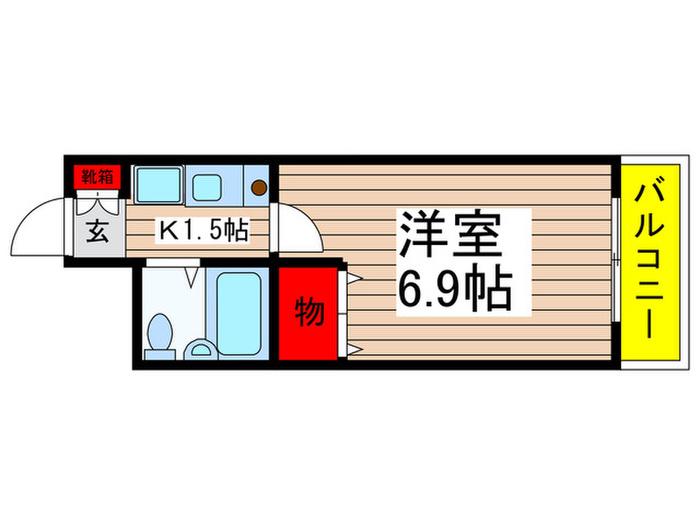 シュテルン和光(1K/3階)の間取り写真