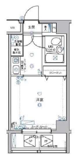 GRAZIA方南町(ワンルーム/3階)の間取り写真