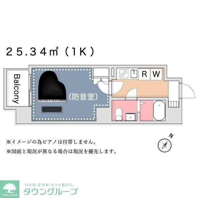 グランスクエア(1K/11階)の間取り写真