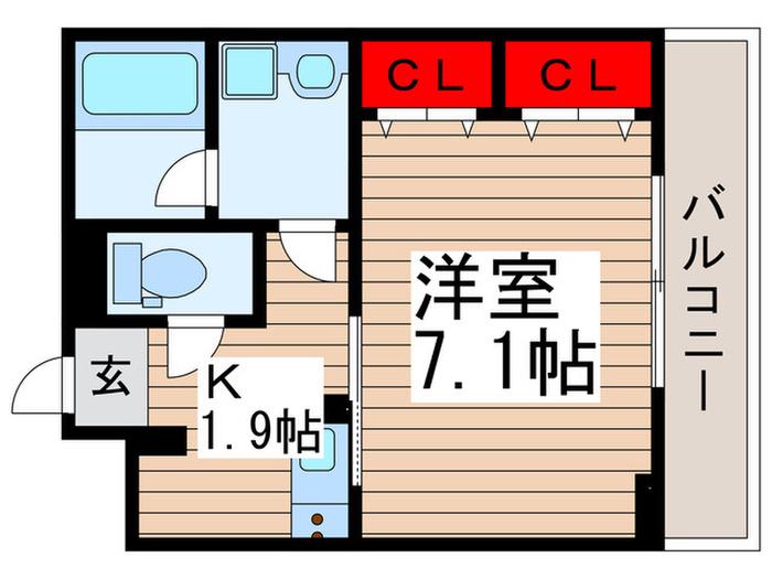 シャノワール(1K/2階)の間取り写真