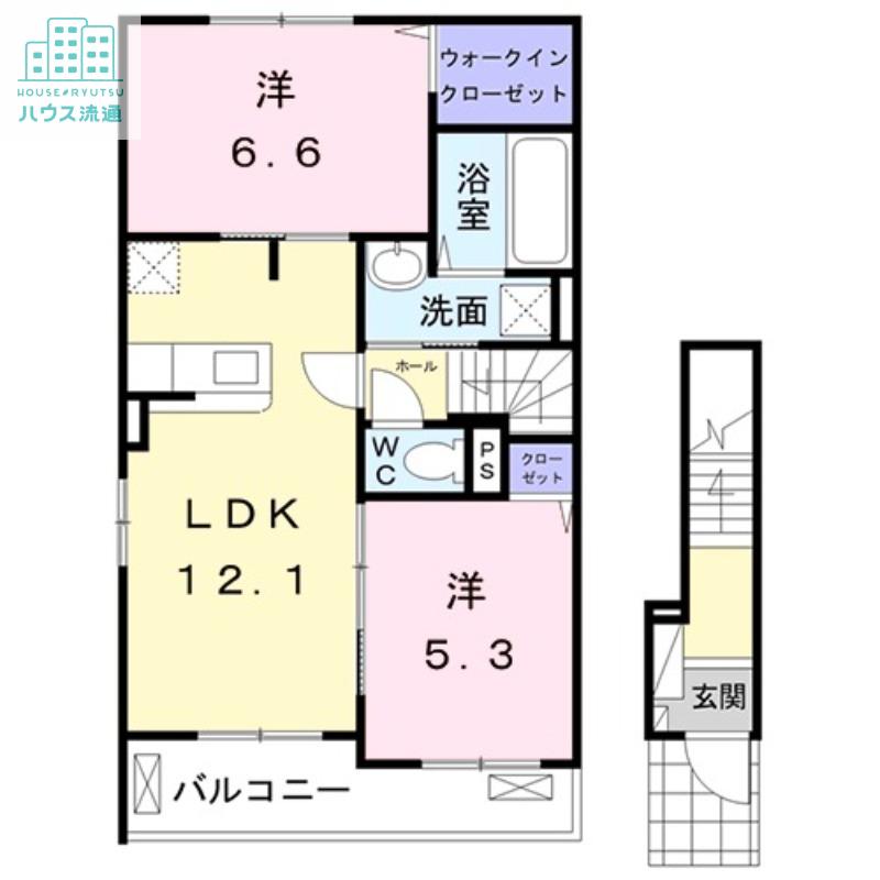 ファイン ブライトII(2LDK/2階)の間取り写真