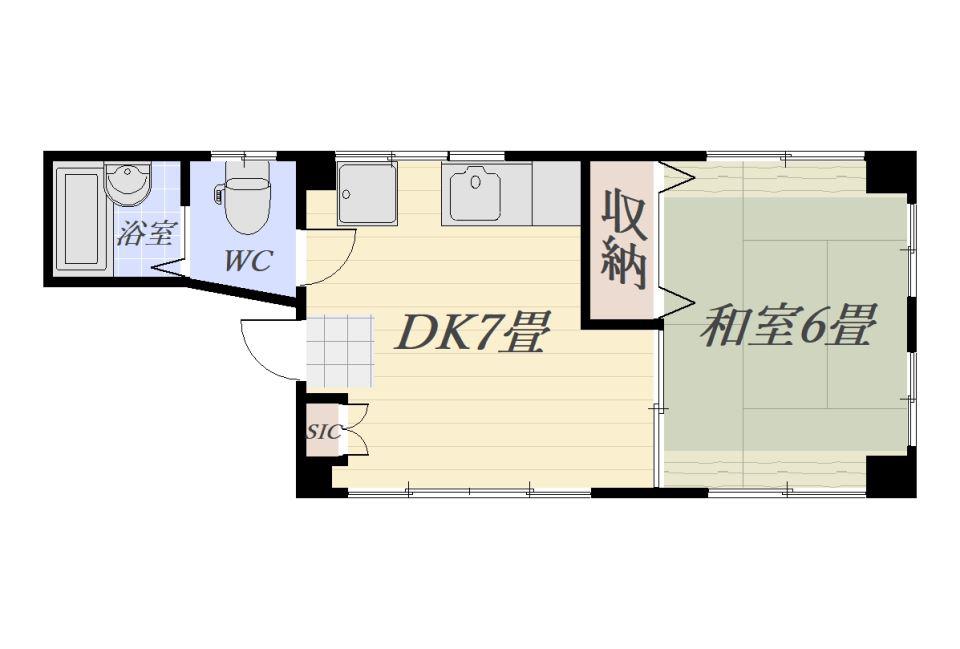 エスコーポ(1DK/2階)の間取り写真