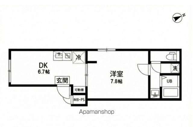 LA FORESTA KOMAGOME(1DK/2階)の間取り写真