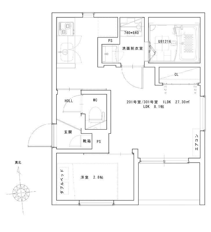 REGALEST堺東2(1LDK/3階)の間取り写真