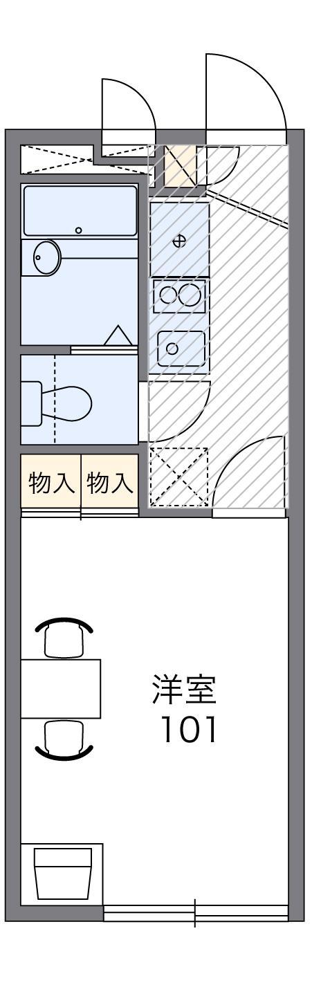 レオパレスジョイフルA(1K/2階)の間取り写真