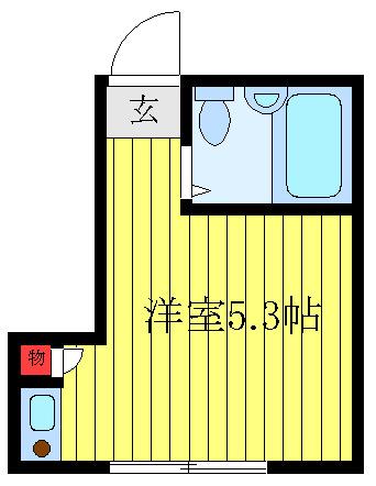 メゾンフルール赤羽(ワンルーム/1階)の間取り写真