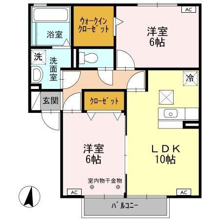 パストラル(2LDK/1階)の間取り写真