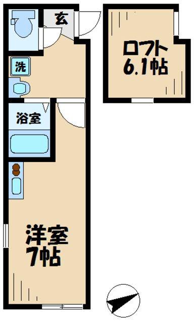 アウル橋本(ワンルーム/2階)の間取り写真