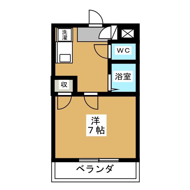 トーン・クラスター学園(1K/1階)の間取り写真