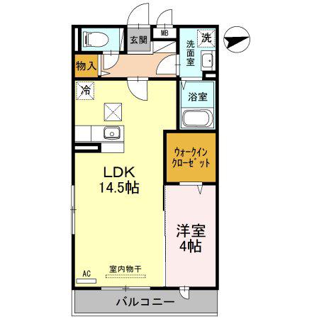 ALBAJ・K(1LDK/1階)の間取り写真