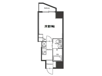 セレニテ梅田北(1K/13階)の間取り写真