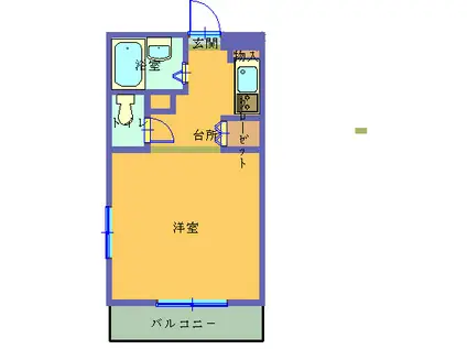 グレイス熊本壱番館(1K/1階)の間取り写真