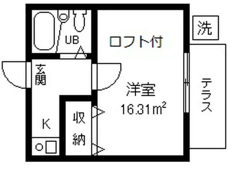 テラス三ツ沢 2階階 間取り