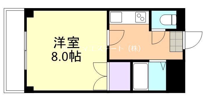 プリード倉敷(1K/5階)の間取り写真