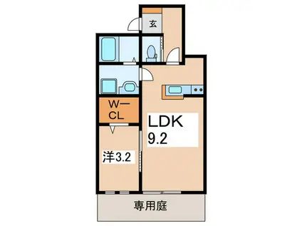 プラチナコート町田(1LDK/1階)の間取り写真