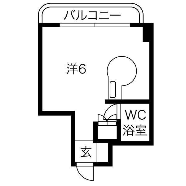 ネオ壱番館(ワンルーム/3階)の間取り写真