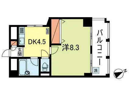 ニュー高円寺コーポラス(1DK/5階)の間取り写真