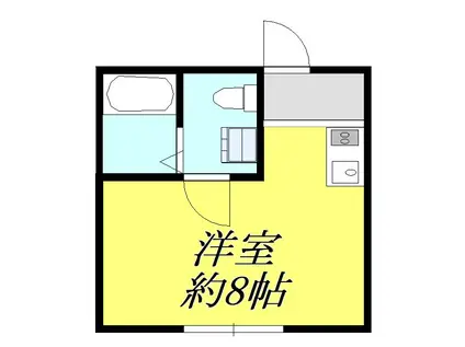 カーサジュノ(ワンルーム/1階)の間取り写真