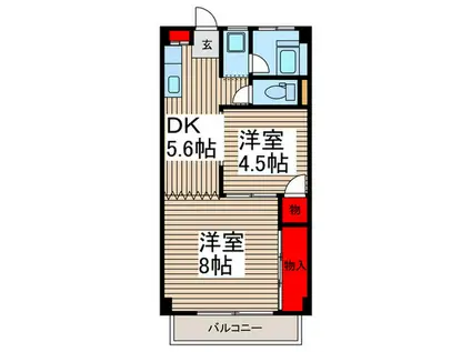 桜マンション(2DK/3階)の間取り写真