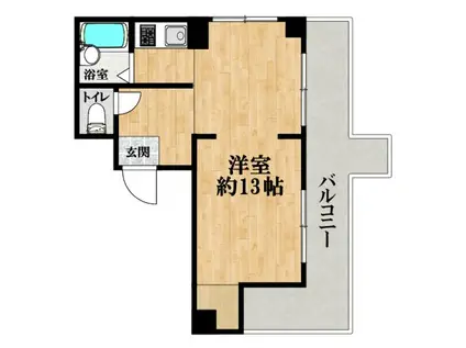 COLLECTION堺東III(ワンルーム/6階)の間取り写真